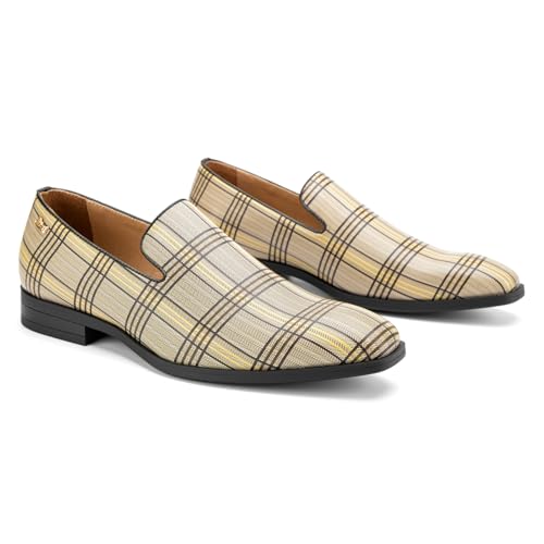 Image of JITAI Men's Dress Shoes - Casual Rubber & Leather Loafers for Men - Fashion Business Formal Wear