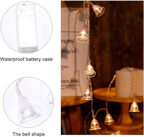 Image of K D Plastic Bell String Fairy 15Led Lights Outdoor and Indoor for Home Decoration Light, Diwali Lights & Christmas, Party (Warm White, Corded Electric), 3 Meters