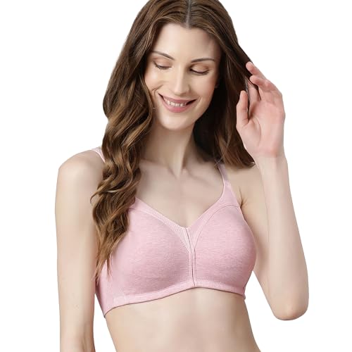 Image of Enamor AB75 M Frame No Bounce Full Support Cotton Bra for Women - Non-Padded Non-Wired & Full Coverage with Cooling Technology | Available in Solid Colours