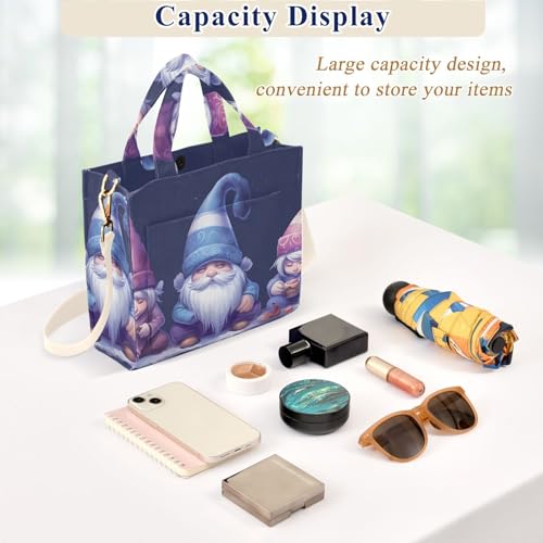 Bolso Tote de Pana Púrpura Oscuro para Mujer miniatura 4