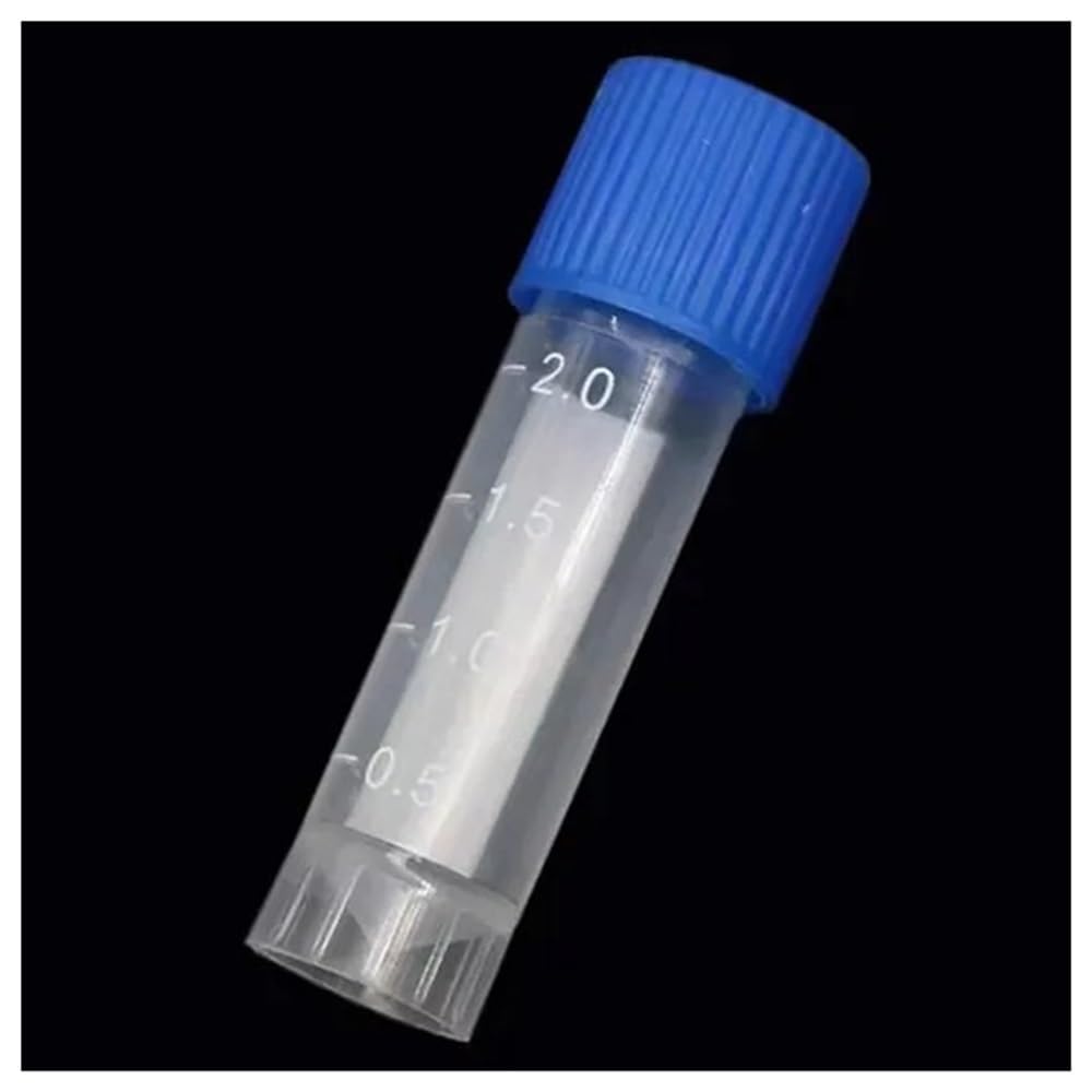 Tubo de ensayo de plástico for laboratorio, frasco con tapa de sellado, envase de 2 ml(200Pcs)
