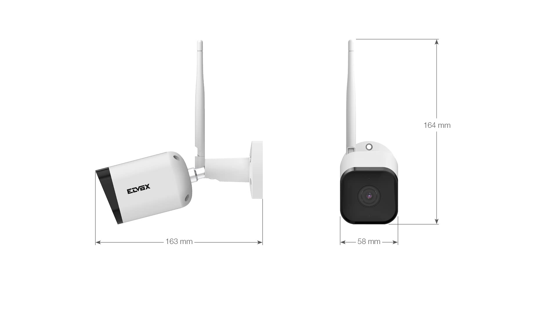 VIMAR 46KIT.036C Kit TVCC WiFi con: 2 telecamere 46242.036C a colori 3 Mpx, 1 NVR WiFi 4Ch@3Mpx, controllo da app VIEW Product, rilevazione audio, movimento e invio notifiche, HDD 1TB incluso, Bianco
