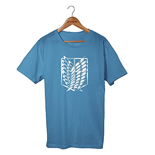 Camiseta Camisa Attack On Titan Asas Da Liberdade Anime (G, Azul)