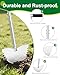 KYEEN-TOOLS Serrated Edger Lawn Tool - Half Moon Shovel with Softer T-Handle, Lawn Edger for Yard, Garden, Landscaping, Sidewalk, Cable Burial - Ergonomic Design, Rust-Proof, 38 in
