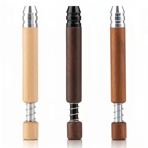 【3-Pack】Reusable Wooden Tobacco Pipe Set, Portable for Gift, Unique Design for Easy Cleaning...