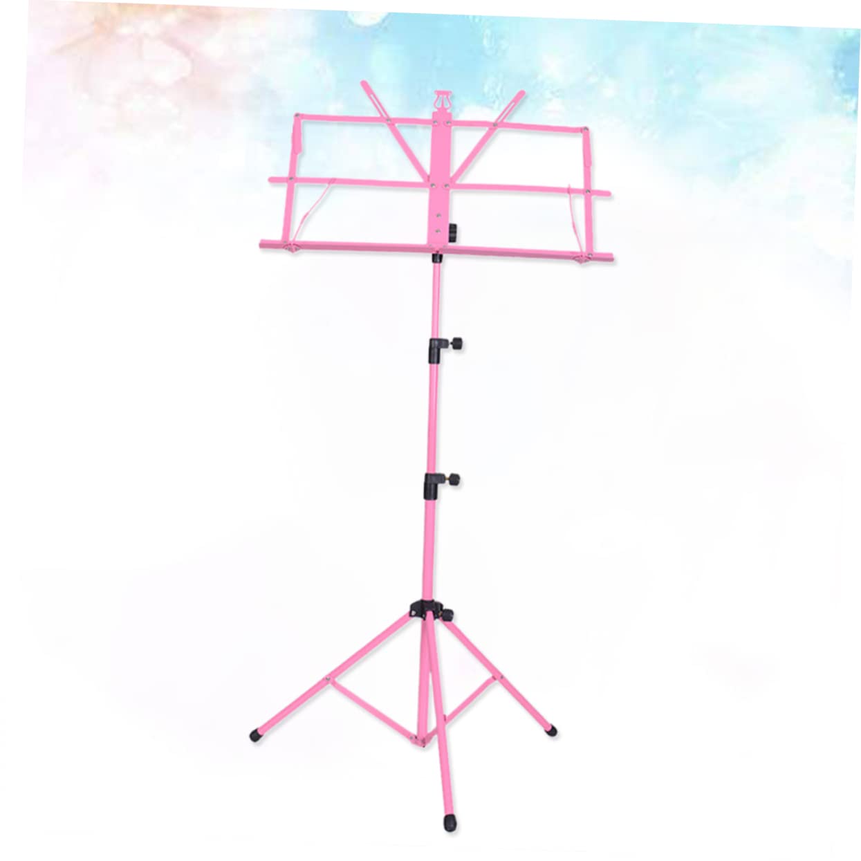 Supporto Per Spartiti Musicali e Metallo Porta Spartiti Tripod Per Chitarra Rosa Leggero e Facile Da Trasportare Stabile Con Piedini Antiscivolo e Angoli Di Visione Multipli