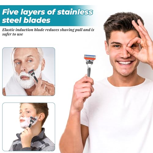 24 Stück Fusion 5 klingen Ersatzklingen für Fusion-5 Rasierer, Rasierklingen, 5-fach Klingen, Rasierklingen für Rasierhobel,kompatibel mit Nassrasi