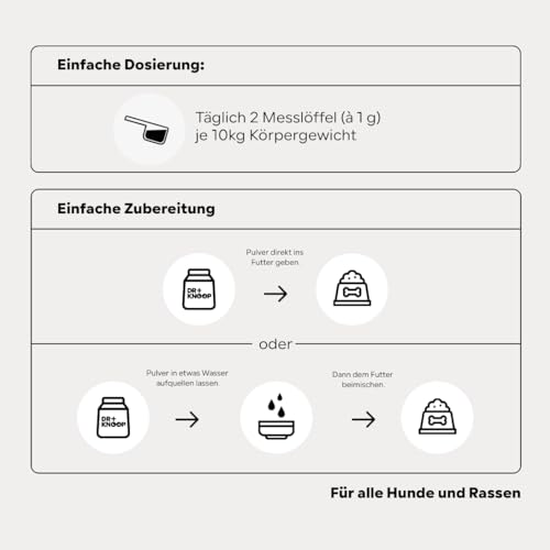 Hund Darmpulver, Aufbau Darmflora, Darmsanierung nach Verdauungsstörungen (weicher, schleimiger Kot), mit Probiotika und Präbiotika, für Allergiker geeignet, HGMflex Darm 90g
