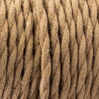 Image of LEDSone Hemp 18 AWG Fabric Covered Electrical Wire 32.8ft 3 Conductor Twisted Cord 0.75mm Tinned Copper PVC Cable for Pendant Lights Chandeliers Lamp Rewiring DIY Indoor Projects