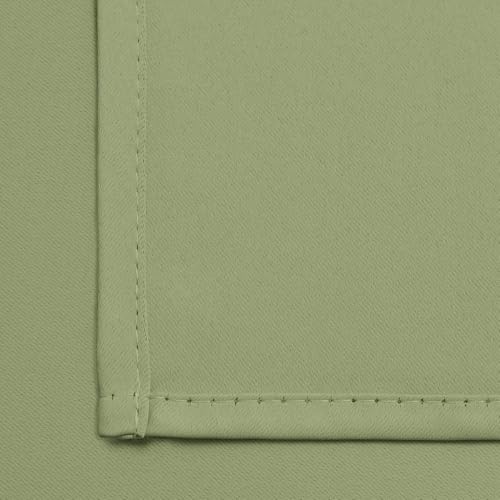 Yakamok Room Darkening Blackout Curtains for Bedroom,Thermal Insulated Grommet Top Light Blocking Window Drapes for Living Room,42W x 72L,Sage Green,2 Panels