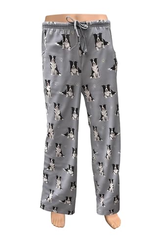 Border Collie Unisex Lightweight Cotton Blend Pajama Bottoms – Super Soft and Comfortable – Perfect for Border Collie Gifts