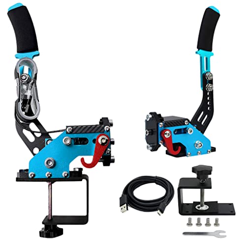 Obokidly USB-Handbremse mit Klemmhalterung, G29, kompatibel mit PS4, für Sim-Rennspiele, Sim-Rig-Upgrade-Version, nur für PS4 (blau) Cover