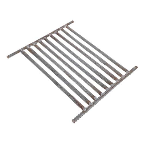 CIMAXIC Rejilla Parrilla Parrilla Redonda Para Fogatas Rejilla De Estante De Leña Interior Titular De La Leña Plancha Para Estufa Accesorios Para Fogatas Grey Barra De Refuerzo