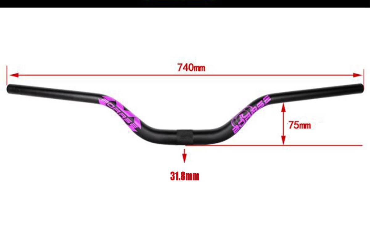 Amazon.co.jp: MTB ライザーバー 31.8mm 上昇75mm BMX DH XC AM FR用 