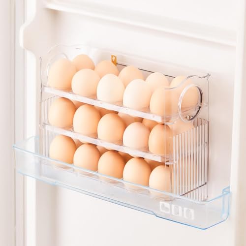 Contenedor de huevos para nevera compacto para optimizar estantes pequeños 4