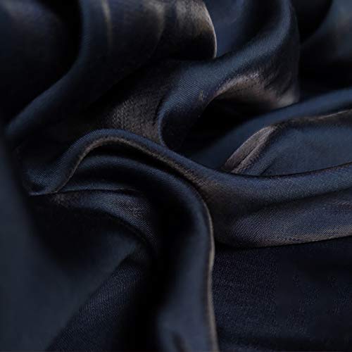 Tissu en Sati Tissu en Satin Soyeux Tissu De Doublure Utilisé pour Chemise De Nuit Peignoir Décoration De Mariage Robe Et Craft Matière 150 Cm De Large Vendu Au 2 Mètre(Color:Bleu Marine)