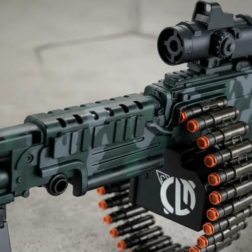 Image of Machine Gun Toy for Kids, Ripit Battle Soft Bullet Toy Gun for Boys, Automatic Target Shooting NERF Machine Gun Toy for Adults