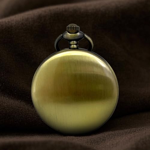 Image of BOSHIYA Smooth Quartz Pocket Watches for Men Classic Arabic Digital Luminous Dial & Day Date Pocket Watch with Chain Christmas Graduation Birthday Gifts