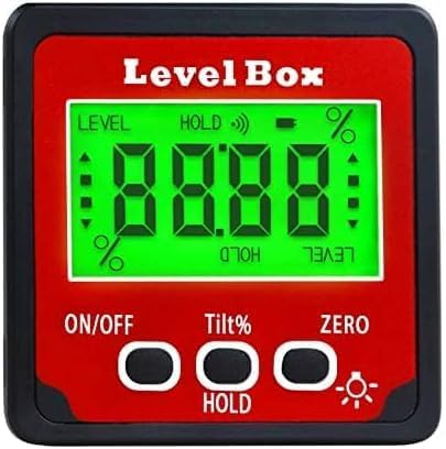 Inclinómetro digital con base magnética y pantalla LCD miniatura 1