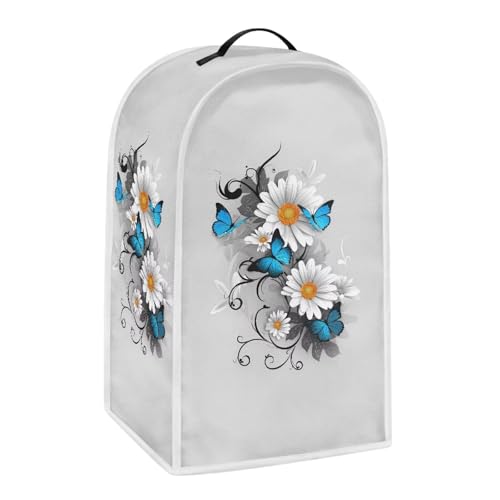 Image of Talayituse Daisy Butterfly Print Blender Dust Cover, Fingerprint Protection Cover for Stand Mixer or Coffee Machine, Home Kitchen Appliance Covers for Stain Dust Resistant Supplies