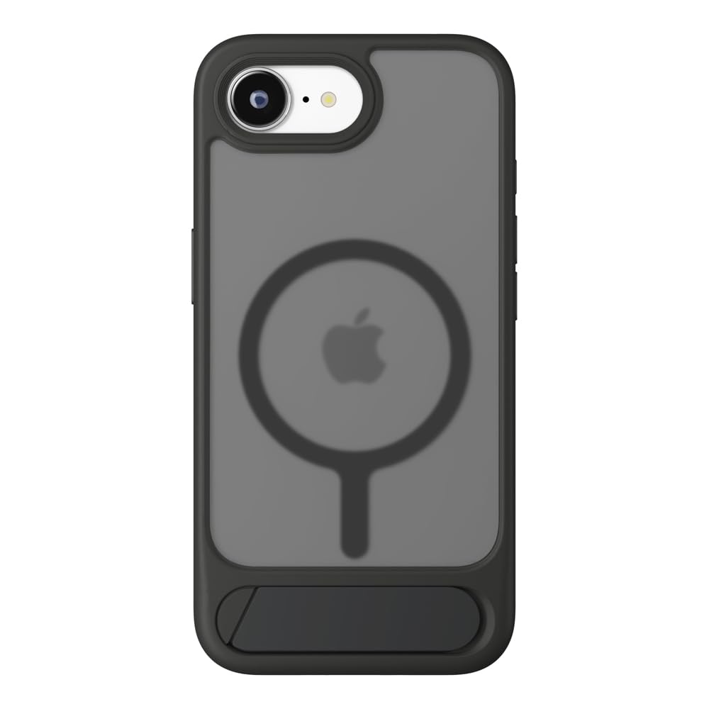 iPhone17e / iPhone16e 用 MagSafe対応 スタンド付ハイブリッドケース マットブラック PG-25KMH09BK