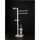  Europrimo Arredo Bagno Piantana Porta Asciugamani Sapone Scopino Rotolo Bianco