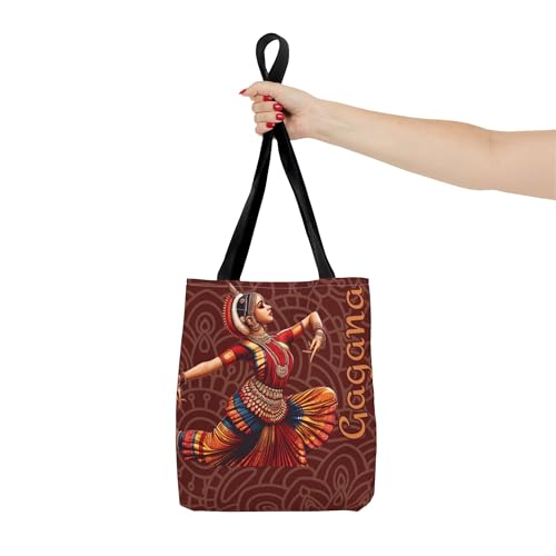 Personalized tote bag artistic design Carnatic dancer Hindi dancer music lover South Asian, India Desi gift Bharatanatyam4