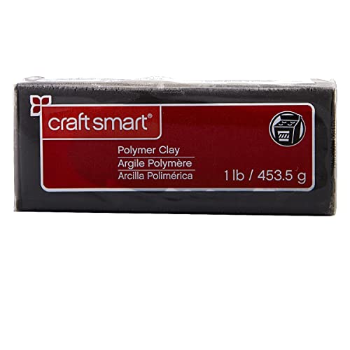 Craft Smart 1lb Black Polymer Clay Set - Oven-Bake Clay for Sculpting, Modeling, Jewelry, School Projects, Arts & Crafts - 1 Pack