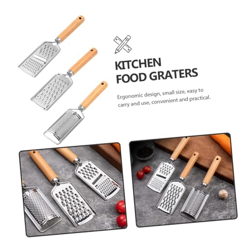 Set de 3 ralladores de acero inoxidable para cocina miniatura 5