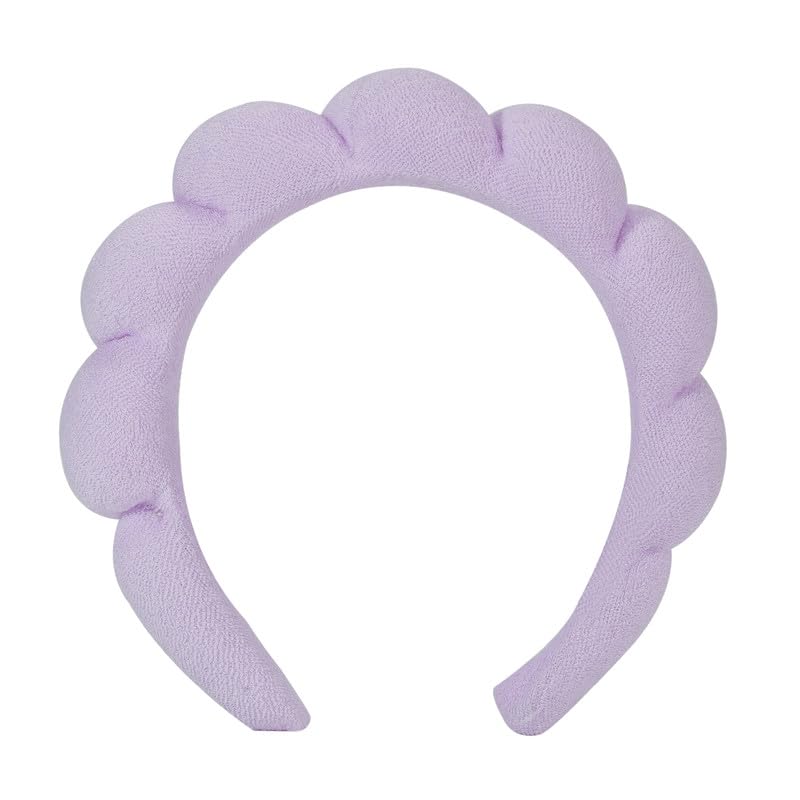 OCTAZI Soft Puffy Headband for Washing Face Terry Cloth Skincare & Makeup Removal Hair Band for Women & Girls | Non-Slip Bubble Spa Headbands for Facial Exfoliating Bath & Beauty Routine