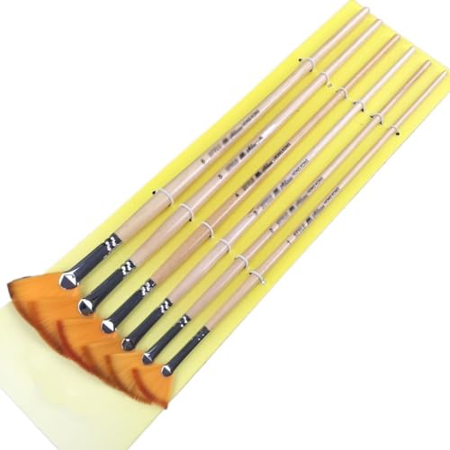 Pinceaux aquarelle de forme éventail en fibres souples