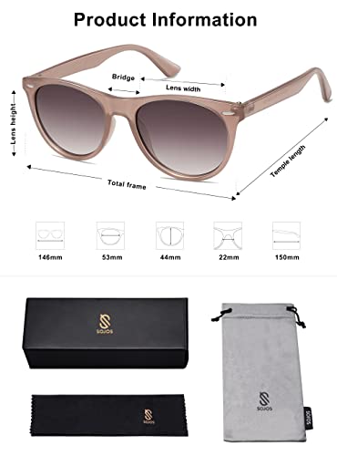 Image of SOJOS Classic Polarized Sunglasses for Women Men Small UV400 SJ2076