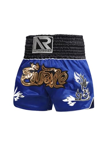 Kids Boys Sport Shorts Metallic Embroidery Side Slit Boxing Fighting Kickboxing Training Shorts