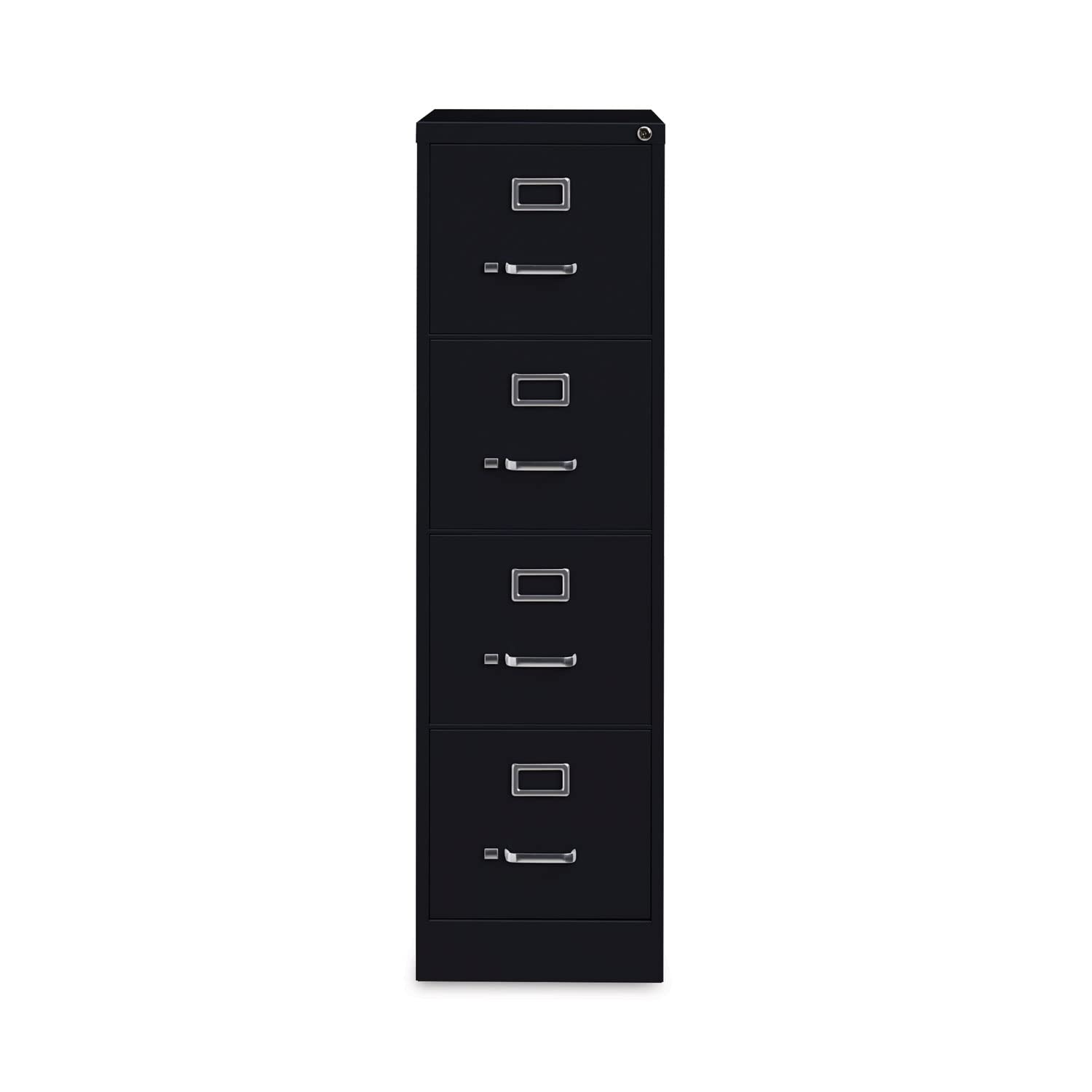 hirsh 26.5 in deep 4 drawer vertical letter file cabinet in black