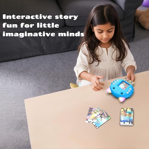 Image of Story Kitty - Storytelling Flash Card Toy for Babies, Toddlers & Kids (Blue)