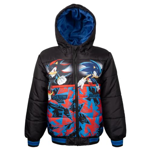 Image of SEGA Sonic the Hedgehog Boys' Zip-Up Hooded Puffer Jacket