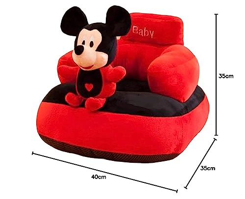 Image of AVS Cute Baby Sofa Seat Elephant Design Plush Cushion and Chair for Babies and Kids Birthday Gift Comfort Baby Supporting Seat Soft Plush Cushion and Chair for Kids(PinkBlue)