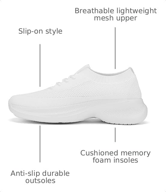 Image of Casbeam Mens Running Shoes Comfortable Lightweight Breathable Walking Shoes Lace-up Shoes Mesh Workout Casual Sports Shoes