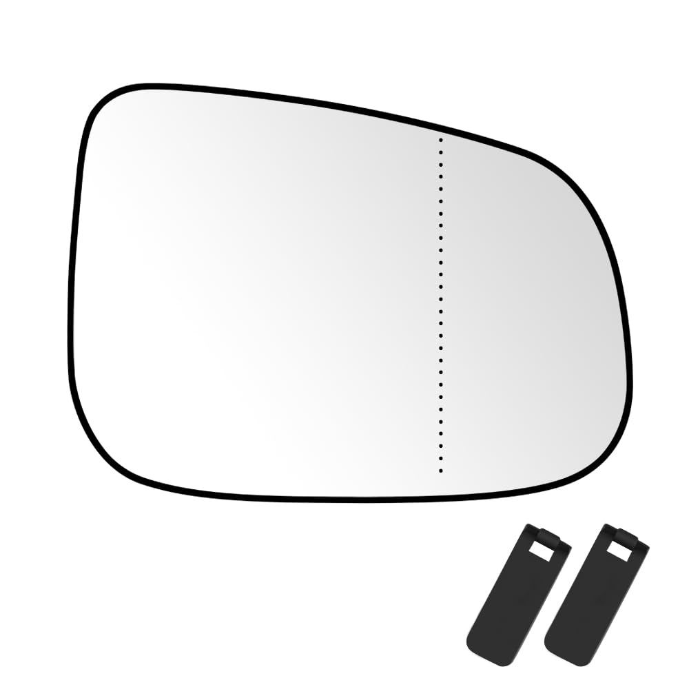 SENZEAL Cristal de Retrovisor Calefactable Lado del Pasajero para Volvo C30 C70 2010-2013 S40 S60 S80 V40 V50 V60 V70 Jaguar XE XF XJ 30716486 (Derecha)