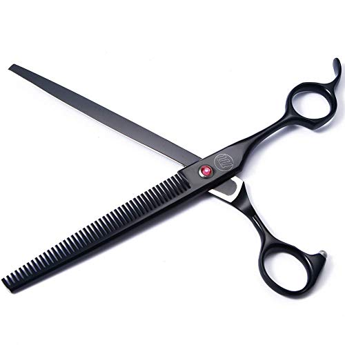 Image of Moontay Professional Dog Grooming Scissors Set, 7 Inch /8 Inch Pet Grooming Scissors Chunkers Shears for Dog, Curved Dog Grooming Scissors, Thinning Shears for Dog with Grooming Comb