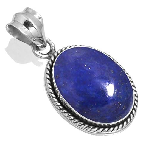 Jeweloporium Blue Lapis Lazuli Silver Pendant Cover