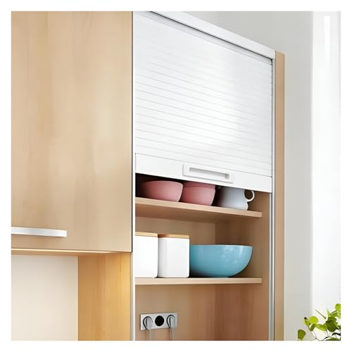 Puerta de armario enrollable que ahorra espacio para cocina, puerta de tambour personalizada para armario/gabinete de oficina, puertas corredizas enrollables impermeables y inoxidables que ahorran