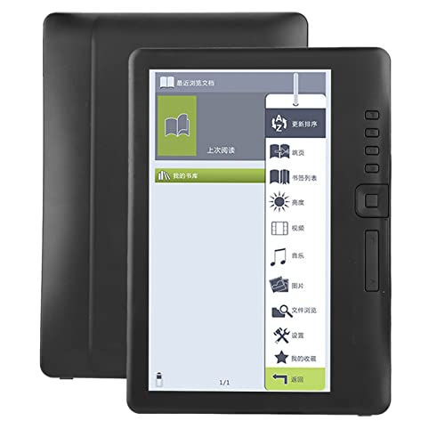 aqxreight BK7019 Lector de Libros Electrónicos Portátil de 7 Pulgadas Pantalla Colorida Admite Tarjeta de Memoria Imágenes de Vista Previa de Memoria 4G ARM9 No Adopta Velocidad. 3 Independiente Al