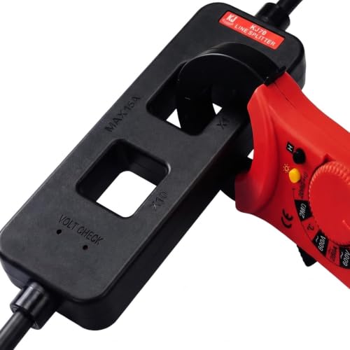 Image of 2Pcs KJ79D AC Line Splitter, Line Splitter for Clamp Meter, 10x Measurement, 15A Max Current, for US Outlets(Black) (KJ79D Black 1pcs)