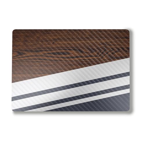 Carbon Fiber Laptop Skin Compatible with Alienware M18 R2 (2024) - Wood Formal - Premium 3M Vinyl Protective Wrap Decal Cover - Easy to Apply | Crafted in The USA by MightySkins