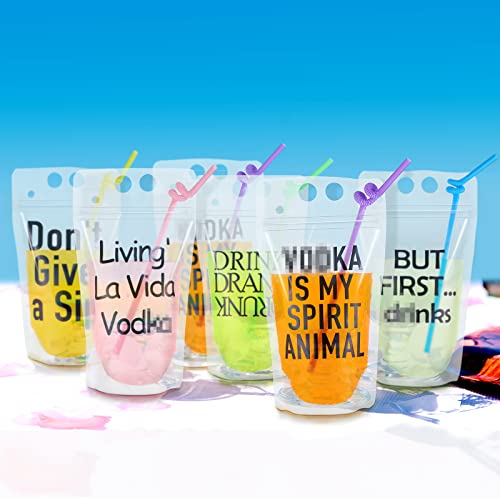 Sets de 20 bolsitas de bebida con sorbetes miniatura 5