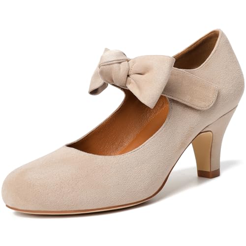Image of Mostrin Fashion Vintage Womens Small Bowtie Platform Pumps Ladies Sexy High Heeled Shoes