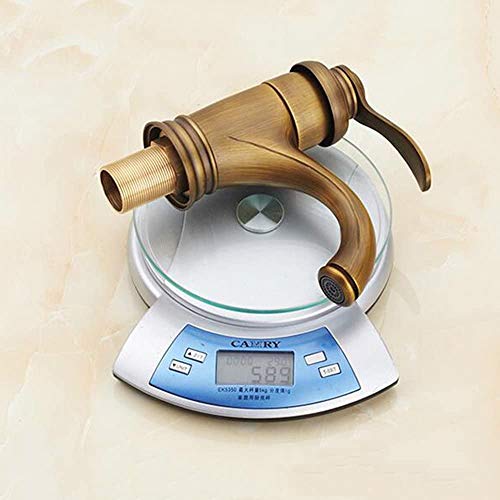 Robinet évier cristal doré mitigeur monotrou eau chaude froide vasque