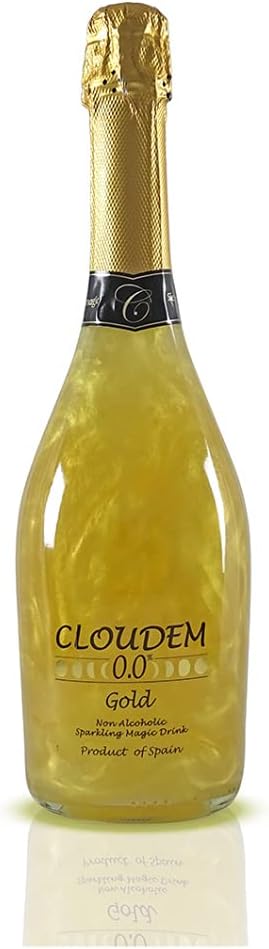 Cloudem Gold 0.0 Non Alcoholic Sparkling Magical Drink, 750ml, Imported from Spain