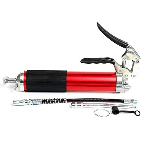 YaeTek Pistol Grip 4500 PSI Grease Gun, Heavy Duty Aluminum Anodized Canister with 12